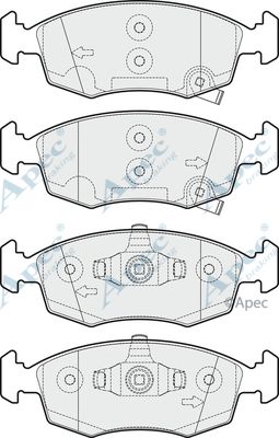 APEC BRAKING Комплект тормозных колодок, дисковый тормоз PAD1933